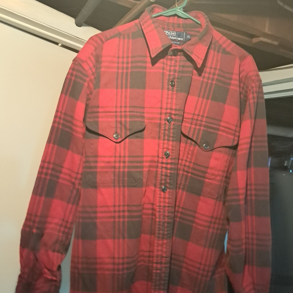 Ralph lauren polo heavy flannel button up